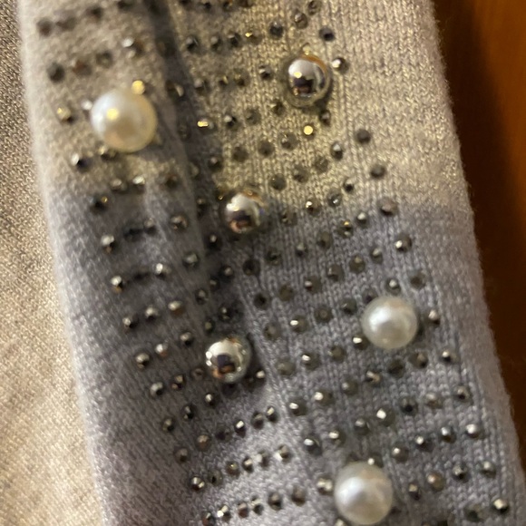 Women's Grey Top with Sequin Detail - Picture 3 of 3
